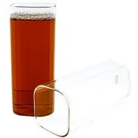 Mulex Glas Quadratische Japanische Getränkebecher Cocktail, Hitzebeständig 400 ml, 8-tlg.