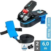 valonic Spanngurt Spanngurte Ratsche SG-010-40 !#Vater 4-6m - WOLF (2er Set, 2 Stück Ratschenspanngurt 6m) Ratschengurte für SUP Board oder Kajak, Motorrad, Ladungssicherung