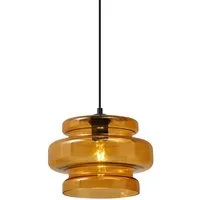 Qazqa Pendelleuchte Denise, ohne Leuchtmittel, Extra-Warmweiß, QAZQA Hängeleuchte, e27, Orange, Glas, Retro