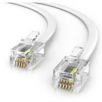 CSL Flachkabel RJ11 zu RJ 11, Router zu Telefon Fax Anrufbeantworter 1 m Telefonkabel, RJ-11, RJ-11 (100 cm), Modularkabel, Telefonanschlusskabel, Modem, DSL, VDSL, ISDN, flach