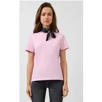 QS Kurzarmshirt T-Shirt Bauwollshirt mit Stickerei
