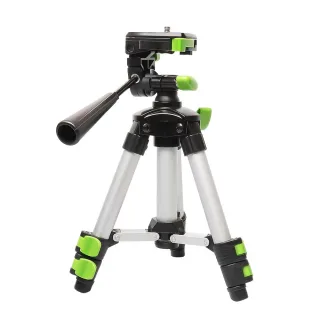 Huepar TPD05A Adjustable Tripod for Laser Level Camera 19.7-Inch Lightweight Aluminum Stand with 3-Way Pan Head 1/4"-20