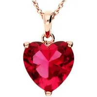 LÖB Kette mit Anhänger 18K Roségold vergoldet Kette Zirkonia Stein kleines Herz Anhänger rot (Geschenke für Frauen Damen Beste Freundin Mutter Mama Ehefrau Oma sie zum Geburtstag Schmuck Herbst Oktoberfest, Inkl. Schmuckbox), Damen Halskette Herzen H