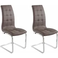 OTTO home Freischwinger Lola (Set, 2 St), 2 oder 4 Stück, Bezug in Kunstleder oder Samtsoff, chrom Metallgestell