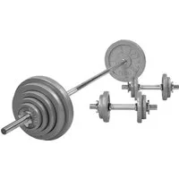 GORILLA SPORTS Hantel-Set Langhantelset Gusseisen 100 kg