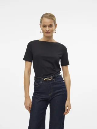 VERO MODA - VMPANDA MODAL S/S TOP NOOS Black - Gr. - M