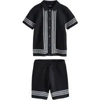 Next Shirt & Shorts Gestricktes Polohemd und Shorts im Set (2-tlg)