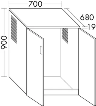 Burgbad Unterschrank rc40 System PG1 900x700x680 Trend- oder RAL-Farbe Matt, USHT070F4032 USHT070F4032