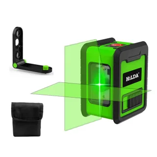 HILDA 2 Lines Green Laser Levels Mini Self Leveling 360° Horizontal Vertical Cross High-precision Gadgets for Carpet Har