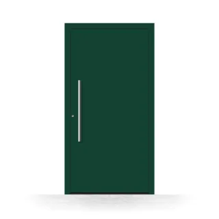 Haustür Grün RAL 6005, Aluminium, Schüco-Profil, 700 x 1700 mm, DIN links nach innen öffnend, Modell Berlin, individuell konfigurierbar