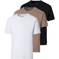 CASAMODA T-Shirt 3er Pack Basic (Spar-Set, 3-tlg) T-Shirt - Baumwolle - Atmungsaktiv - Reine Baumwollqualität