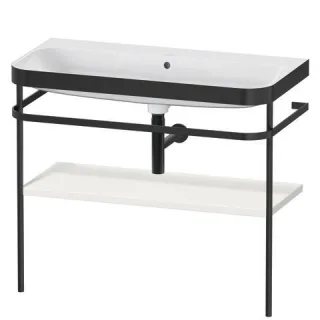 Duravit Happy D.2 Plus c-bonded Set mit Metallkonsole Nordic Weiß Seidenmatt 975x490x850 mm - HP4738 HP4738N3939