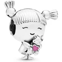 Pandora Bead 798016EN160, Charm Girl with Pigtails