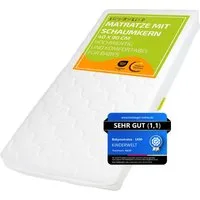 Babymatratze Baby Schaumkernmatratze mit Komfortbezug gesteppt Matratze 40 x 90 x, KiNDERWELT, 10 cm hoch