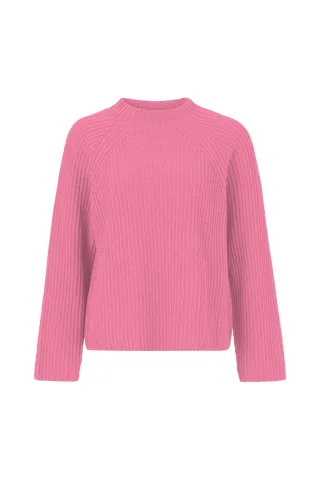 Rich & Royal - Rib Crew neck recycled pink power - Gr. - XL