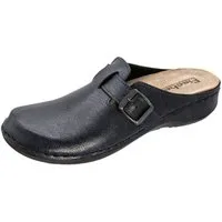 Fischer-Markenschuh Michaela Clog aus Nappan (Lederiminat), Weite G, herausnehmbares Fußbett aus Leder