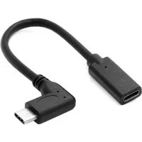Bolwins H50 20cm USB Typ C Stecker auf Buchse Verlängerung abgewinkelt Kabel USB-Kabel, USB Typ C 3.1 Stecker (90° abgewinkelt), USB Typ C 3.1 Buchse (20 cm), OTG-fähig, 90-Grad-Winkelstecker, Plug & Play, kompakte Bauform
