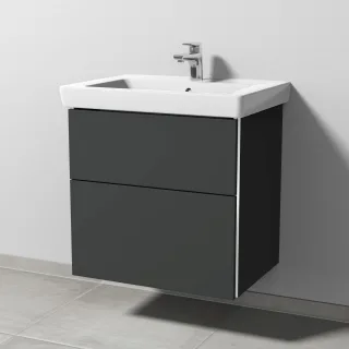 Sanipa 3way Waschtischunterbau zu Villeroy & Boch Subway 2.0 Waschtisch mit 2 Auszügen, Graphit-Matt BP6131B