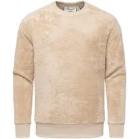 Amaci&Sons Sweatshirt LUDLOW Pullover mit Rundhalsausschnitt Herren Teddy Plüsch Pulli Sweatjacke Hoodie