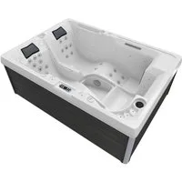 TroniTechnik Whirlpool Outdoor Whirlpool ELBA 210x150, Aufstellbecken, inkl Thermoabdeckung, LEDs, Sanitäracryl, Massagefunktion