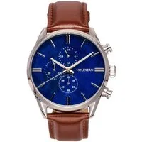 Holzkern Quarzuhr 9010631007300, Herrenuhr Chronograph Naturalist Marmor/Silberfarben