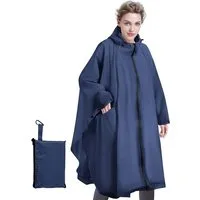 Bwecuy Regenjacke Wiederverwendbar Regenponcho,Unisex Regencape