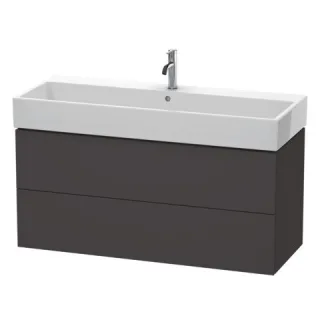 Duravit L-Cube Waschtischunterbau wandhängend Graphit Supermatt 1184x459x544 mm - LC627908080 LC627908080