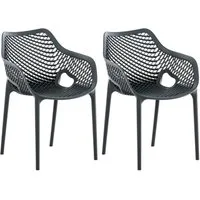 CLP Gartenstuhl Air XL (2er Set), Outdoor-Stühle, mit Wabenmuster