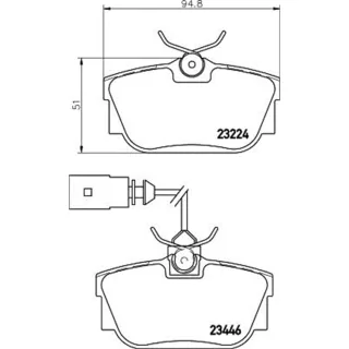 Hella Bremsbel?ge hinten VW Transporter T4
