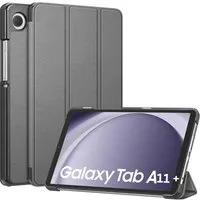 SmartUP Tablet-Hülle für Samsung Galaxy Tab A11 Plus 9H Schutzglas Panzerfolie Klapphülle 11 Zoll, integrierte Standfunktion, integrierter Magnetverschluss
