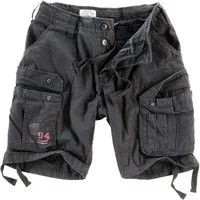 SURPLUS Cargoshorts AIRBORNE Vintage Cargoshort schwarz Cargostyle