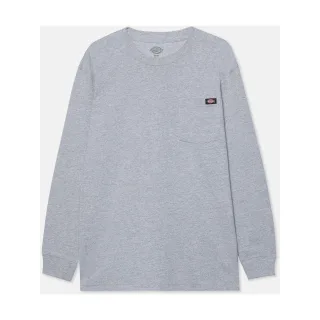 Dickies Taschen Langarm Baumwoll Herren T-Shirt in Grau