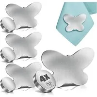 com-four Tischtuchklammern, (4-St), Tischtuchgewichte aus Edelstahl – magnetische Tischtuchklammer