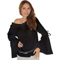 Maylynn Kostüm Mittelalter Bluse Magd Bäuerin Piratenbluse - Elena - 100% Baumwolle