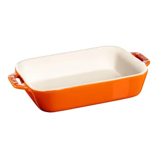 Staub Ceramique Auflaufform 20 x 16 cm, rechteckig, Orange, Keramik
