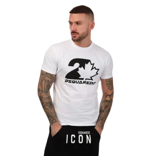 Herren Dsquared2 Ahornblatt Logo T-Shirt In Weiß