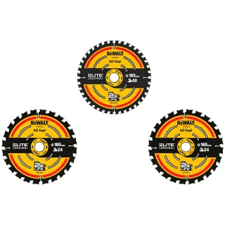 DEWALT ELITE Kreissägeblatt Set 3-tlg. 2x24, 1x40 - DT10397-QZ