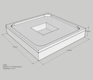 Neuesbad Wannenträger für Kaldewei Scona 800x800x23 SD24016