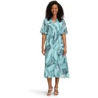 Betty&Co Chiffonkleid Damen mit Flügelärmeln Druck
