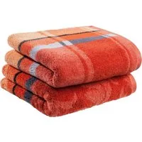 Erwin Müller Duschtuch Duschtuch "Ludwigsburg" 2er-Pack, Jacquard, Walk-Frottier Karo/Ornamente