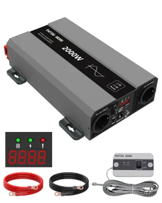 [EU Direct] DATOUBOSS Pure Sine Wave Inverter 12V/24V To 230V 2000W Inverter Voltage Converter With EU AC Socket 3 A USB