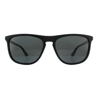 Polaroid Rectangle Mens Matte Schwarz Grau Polarisierte Sonnenbrille