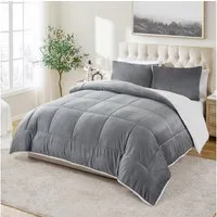 Wohndecke Sherpa Fleecedecke,Bettdecke 135x200cm,200x200cm Steppdecke, ibettertec, Weich, Warm, Flauschig Bettdecken-Set mit kissenbezug 80x80 cm