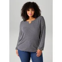 Aniston PLUS Langarmshirt mit grafischem Alloverdruck