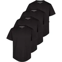 DENIMFY T-Shirt Herren Basicshirt DFPaco 4er Pack Regular Fit (Vorteilspack, 4-tlg) Kurzarm Tee Shirt mit Rundhalsausschnitt aus 100% Baumwolle