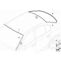 BMW Dichtungsband Original BMW Dichtung Heckscheibe Abdeckung 5er E60 hinten 51317115412, (1-St)