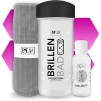 EyeAm Brillenbad Set inkl. 50ml Konzentrat & Mikrofasertuch, Reinigungskonzentrat (im Set mit 50ml Spezialreiniger & Mikrofasertuch 40x40 cm)