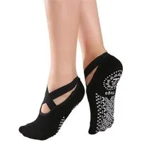 Sport-Knight® Sportsocken Yoga-Socken Damen 35–39 – rutschfest, atmungsaktiv, Criss Cross