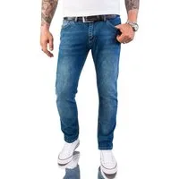 Rock Creek Slim-fit-Jeans Herren Jeans Stonewashed Blau RC-2147