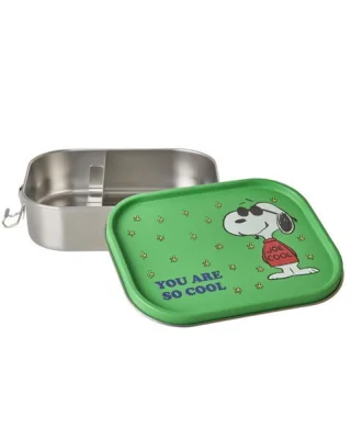 Rice Edelstahl Brotdose Snoopy, grün